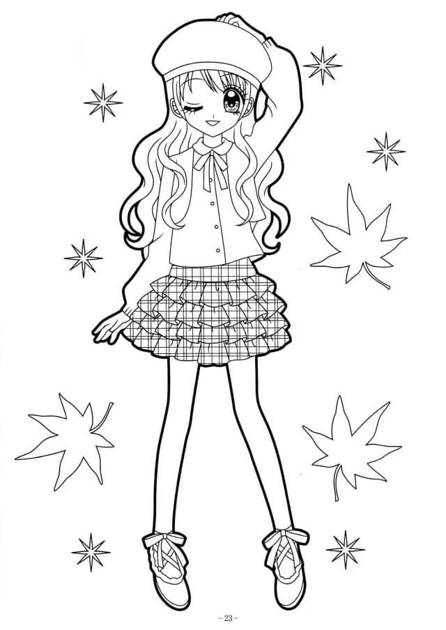 Kolorowanka Rysowanie Dziewczyn Anime Za Darmo