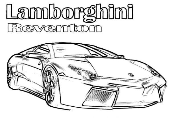 Kolorowanka Samolot Lamborghini Reventon