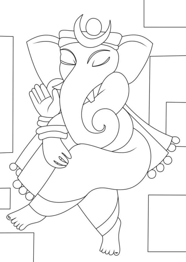 Kolorowanka Spacery Ganeshy