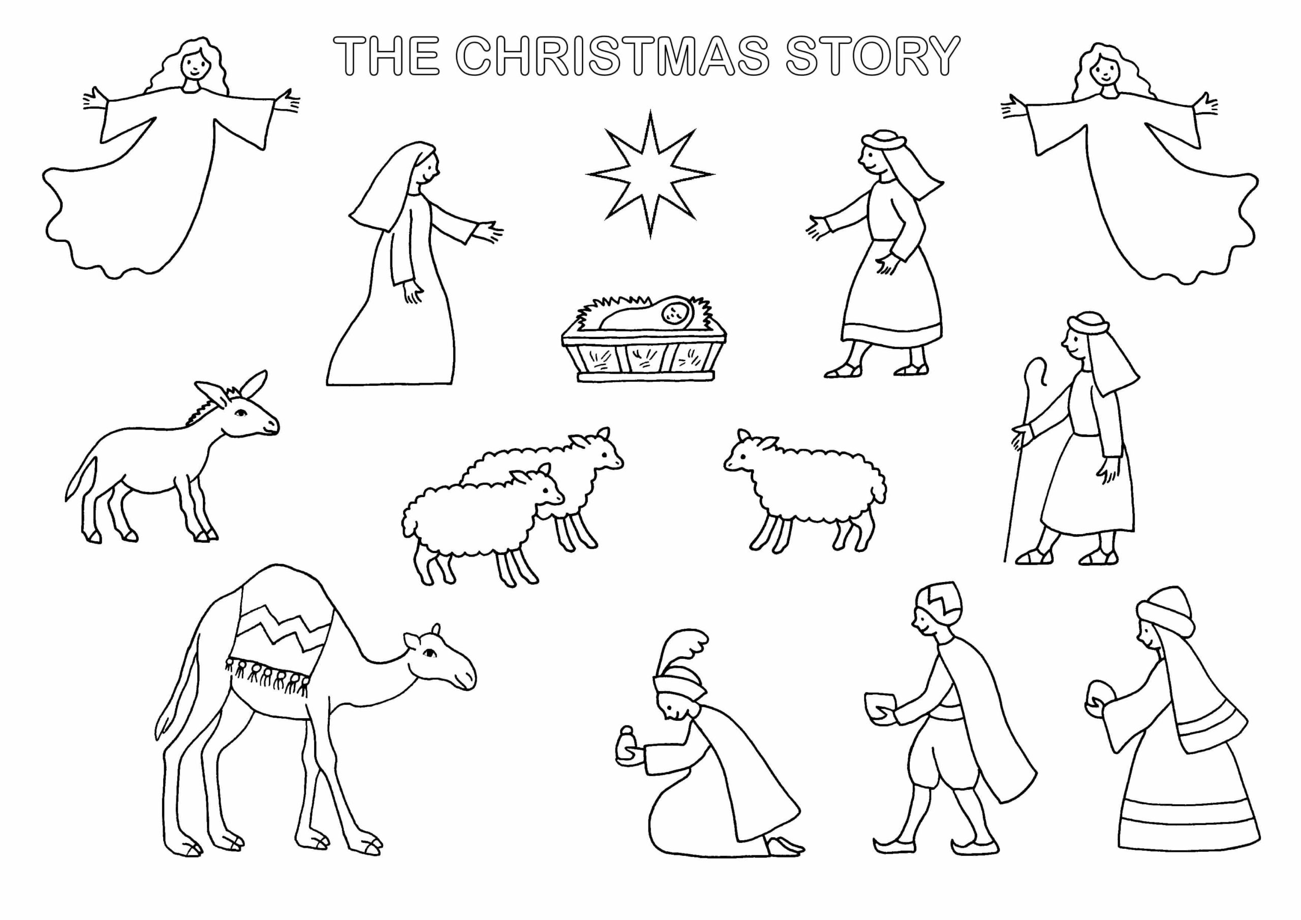Kolorowanka Święta Opowieść o Bożym Narodzeniu