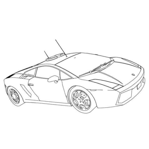 Kolorowanka Wersja Policyjna Lamborghini