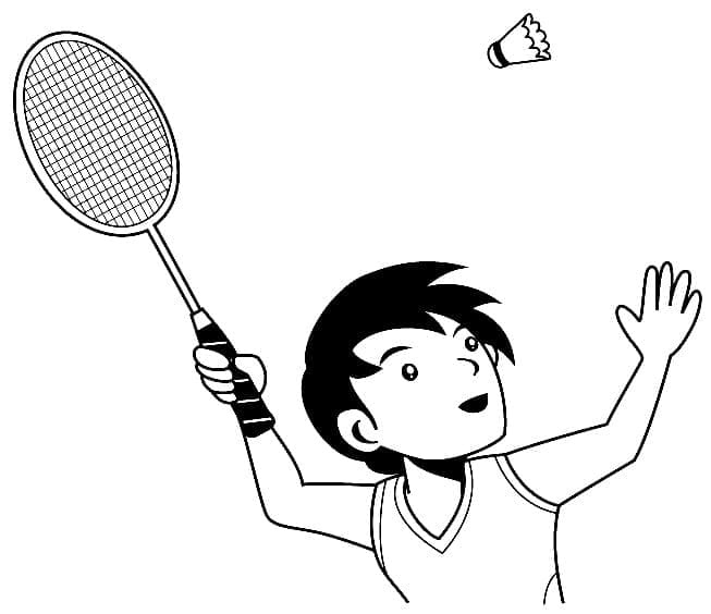 Kolorowanka Wydrukuj Badmintona