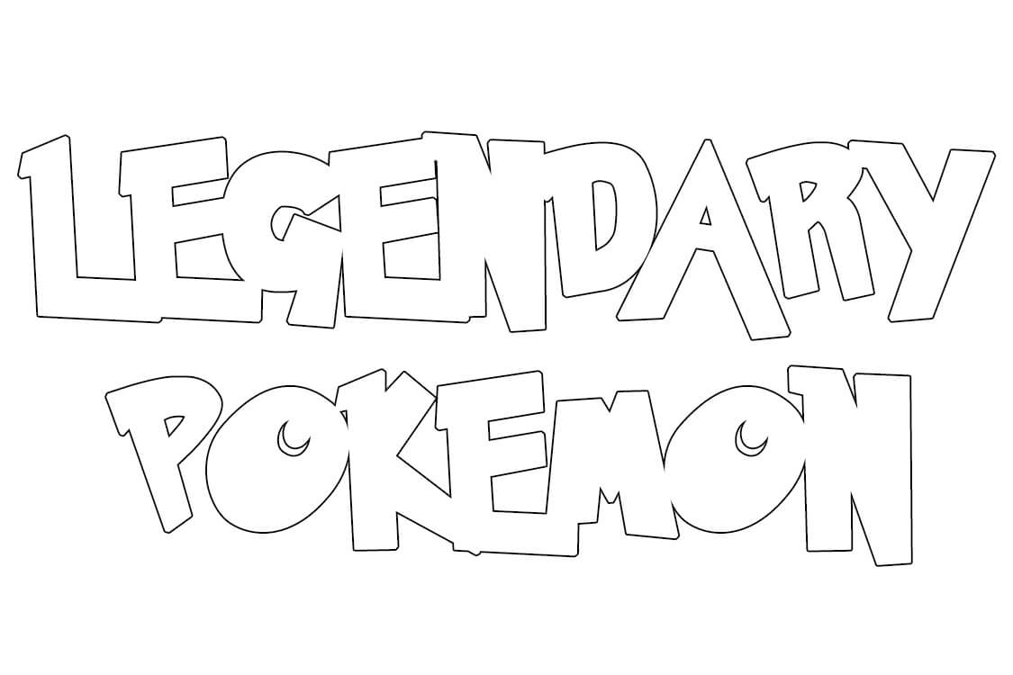 Kolorowanka Legendary Pokémon Logo