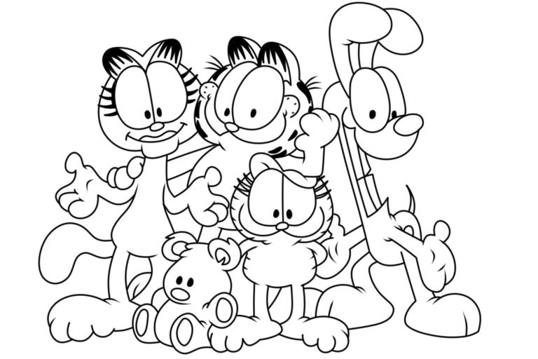 Kolorowanka Garfield i Przyjaciele