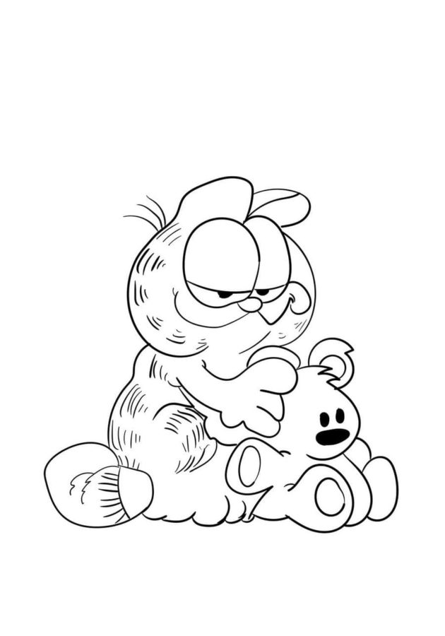 Kolorowanka Garfield Z Pluszową Zabawką