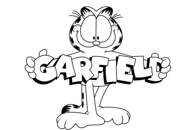 Kolorowanka Stojący Garfield