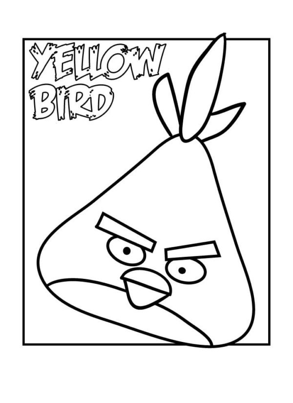 Kolorowanka Żółty Ptak