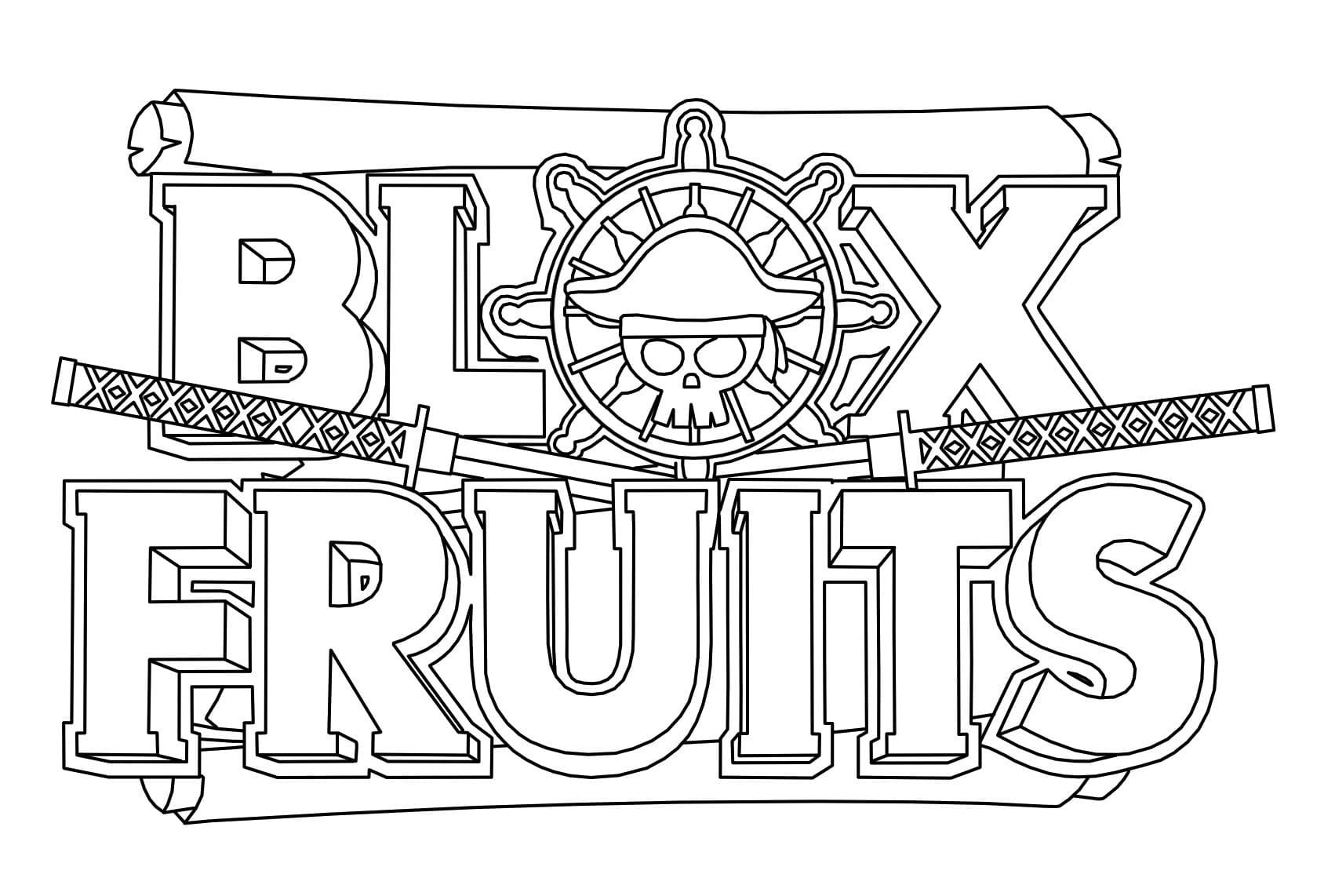 Kolorowanki Logo Blox Fruits