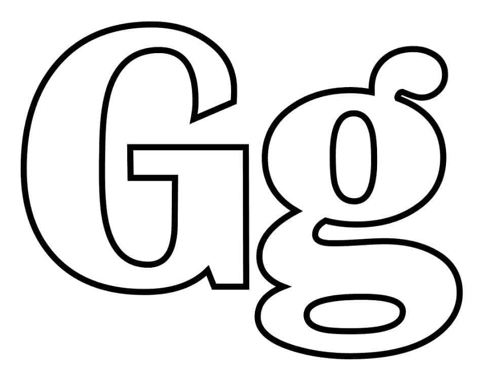 Kolorowanki Idealna Litera G