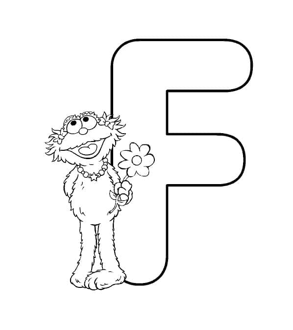 Kolorowanki Litera F do druku dla dzieci