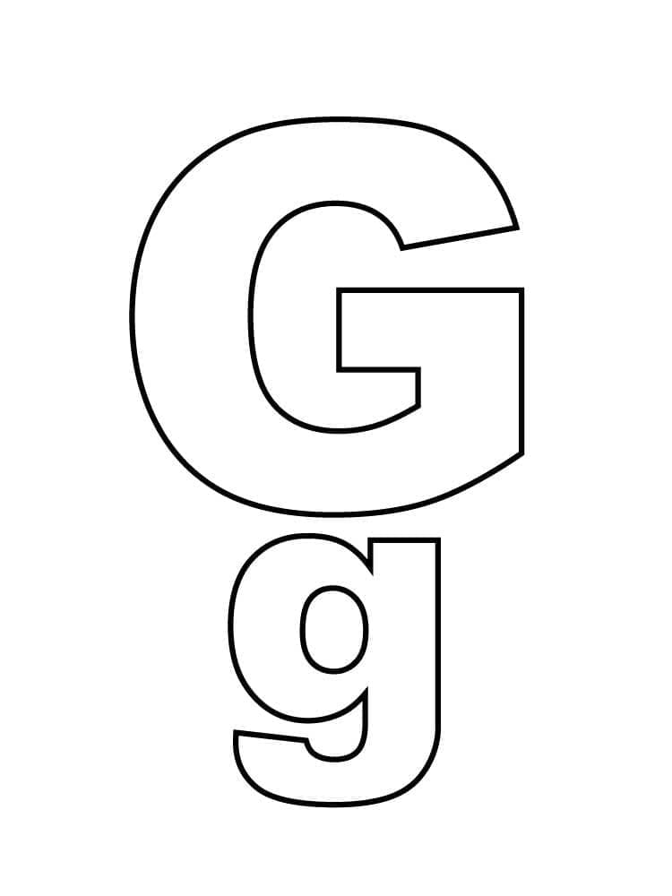 Kolorowanka Litera G do druku dla dzieci