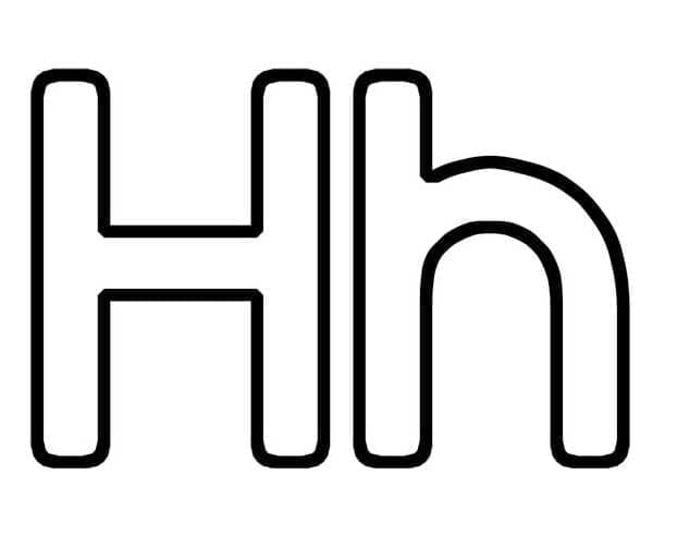 Kolorowanki Litera H do wydrukowania dla dzieci