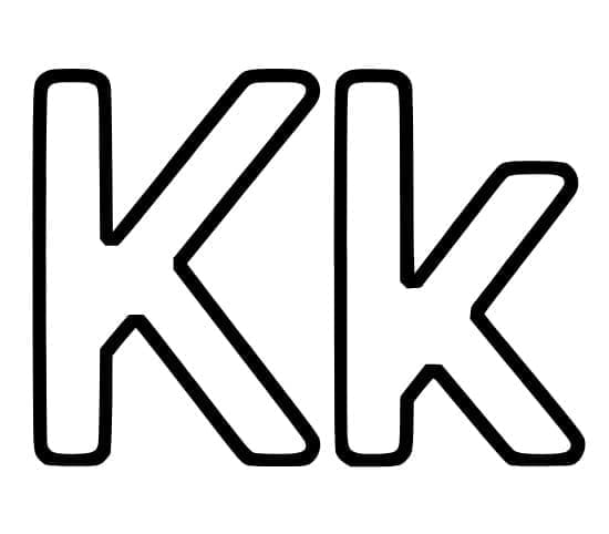 Kolorowanki Litera K