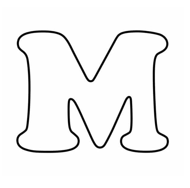Kolorowanka Litera M do druku dla dzieci
