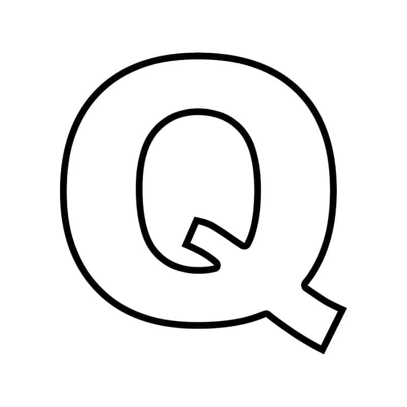 Kolorowanka Litera Q do wydrukowania