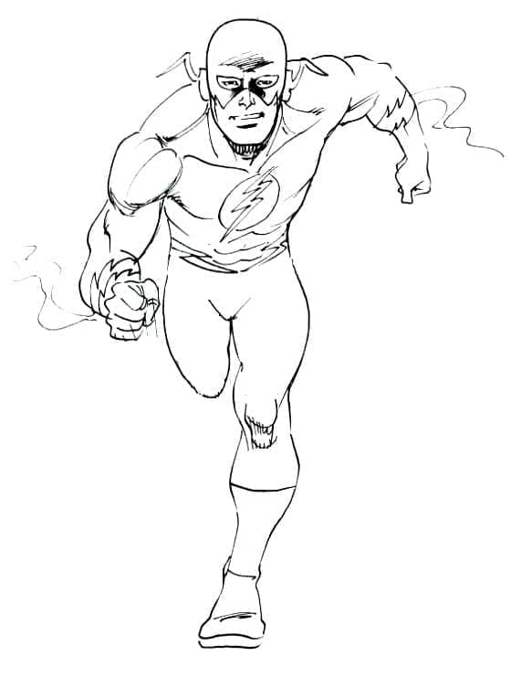 Kolorowanka Flash bohatera DC