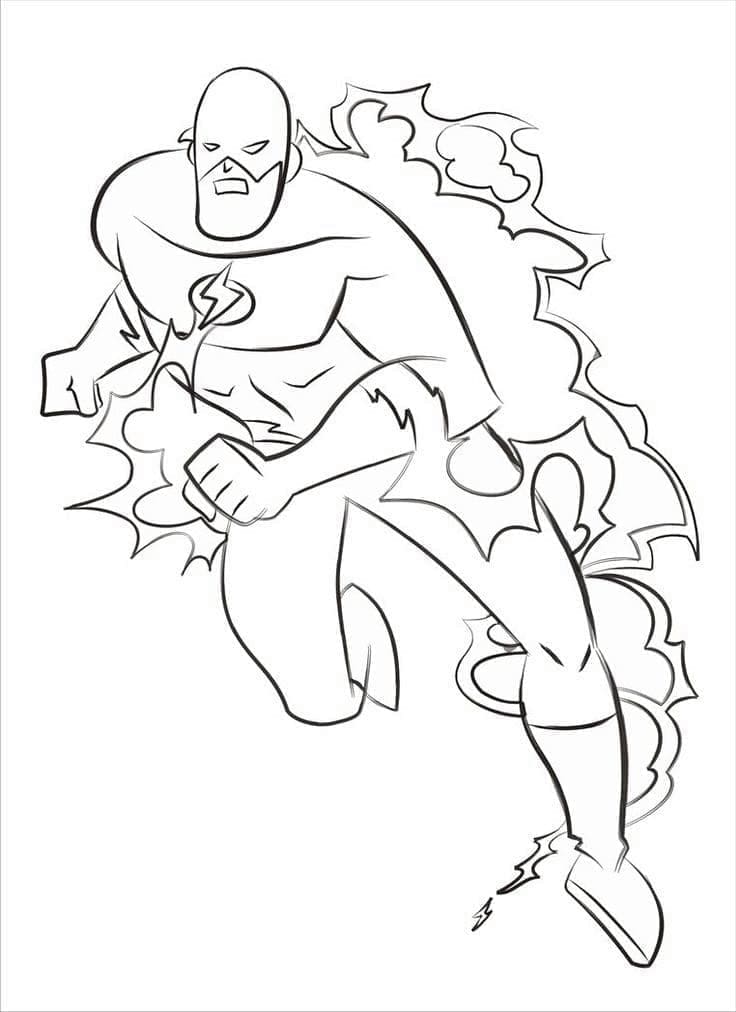 Kolorowanka Flash superbohatera do wydrukowania