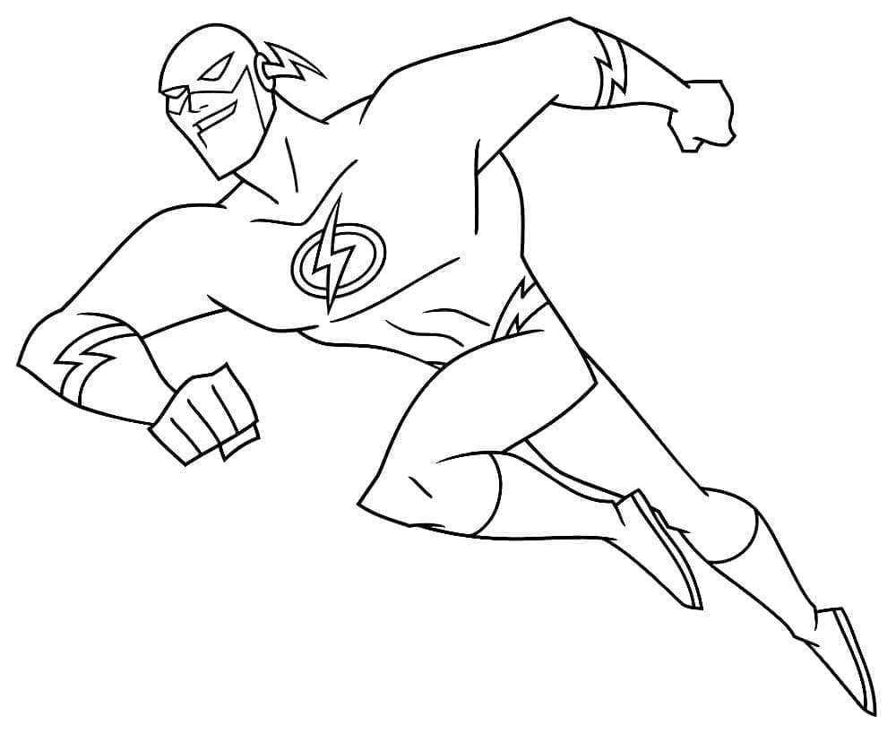 Kolorowanka Flash z kreskówki DC