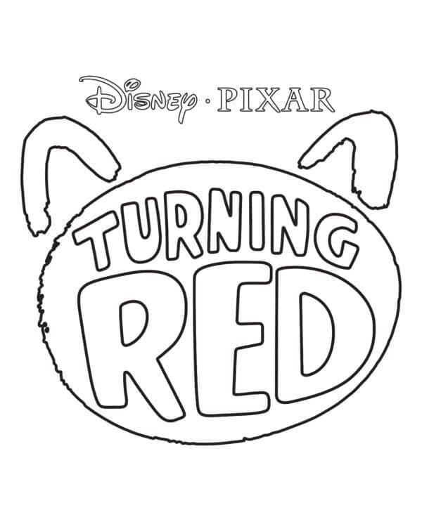 Kolorowanka Turning Red Logo