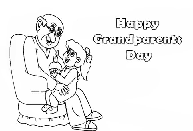 Kolorowanka Dzień Babci i Dziadka 13