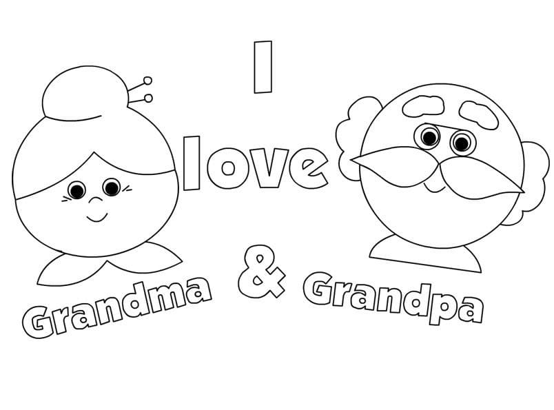 Kolorowanki Dzień Babci i Dziadka 4