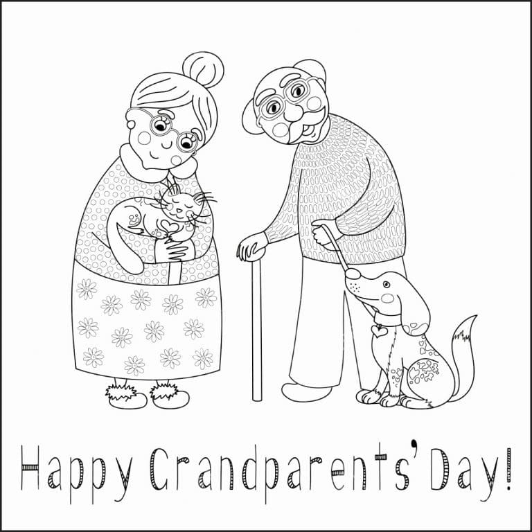Kolorowanki Dzień Babci i Dziadka 5