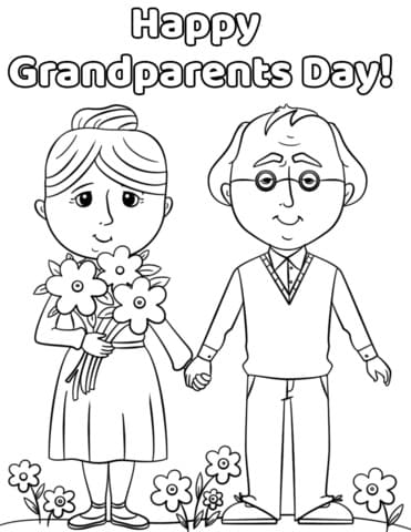 Kolorowanki Dzień Babci i Dziadka 9