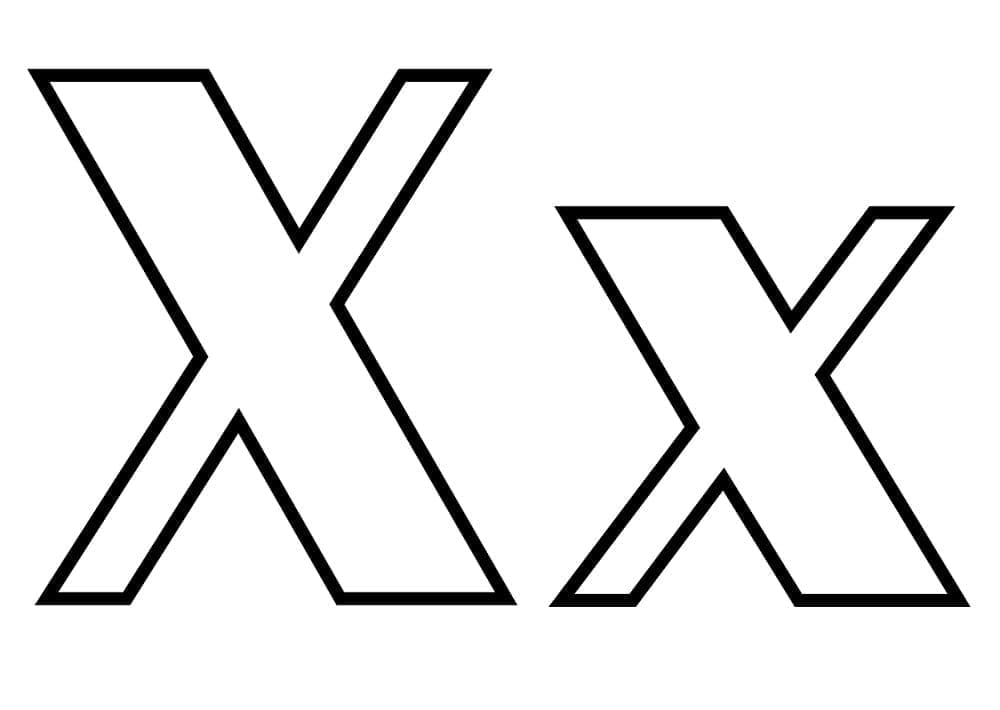 Kolorowanka Idealna Litera X