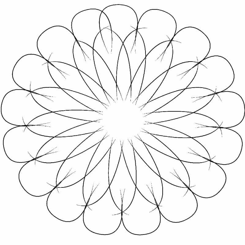 Kolorowanka Kwiatowa Mandala 4