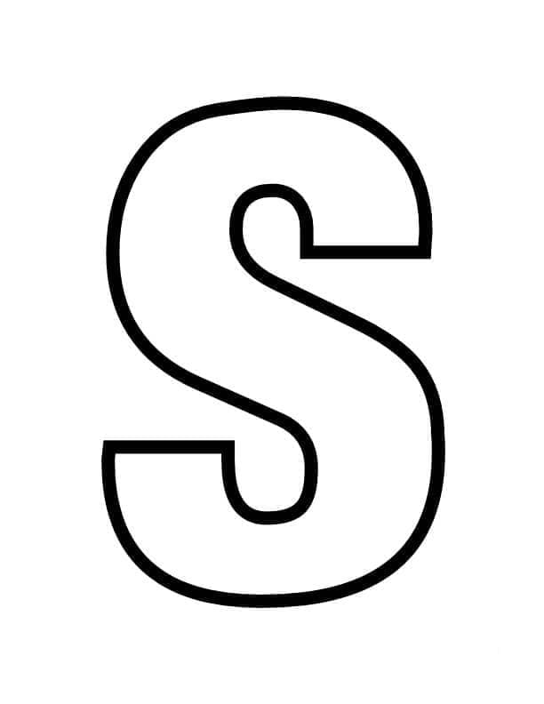Kolorowanka Litera S w alfabecie