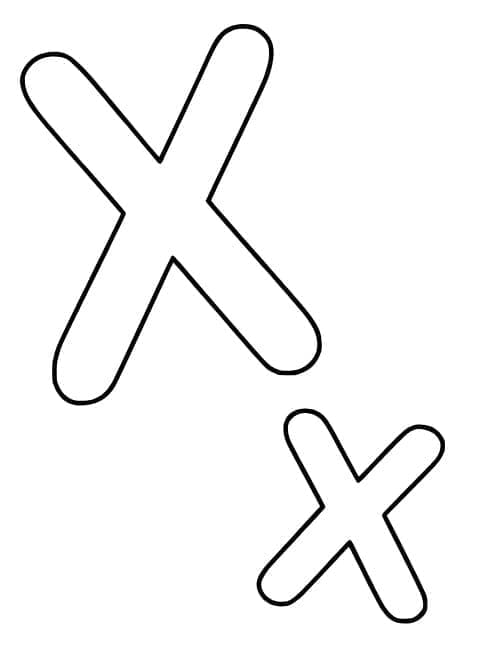 Kolorowanka Litera X dla dzieci