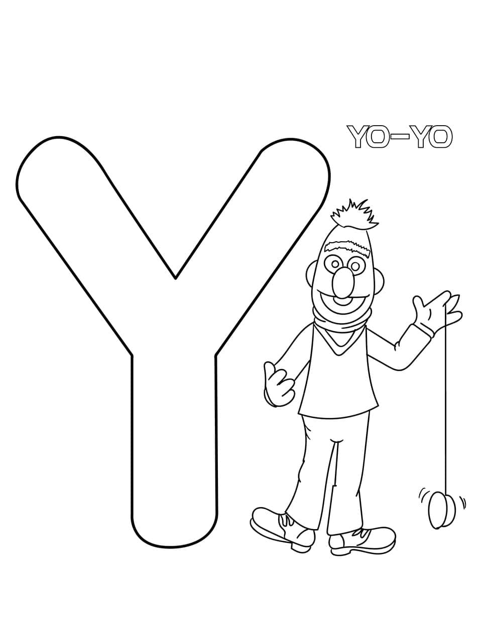 Kolorowanka Litera Y Oznacza Yo-Yo