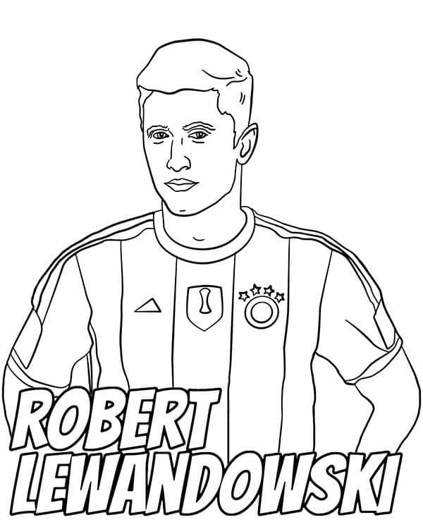 Kolorowanka Młody Robert Lewandowski