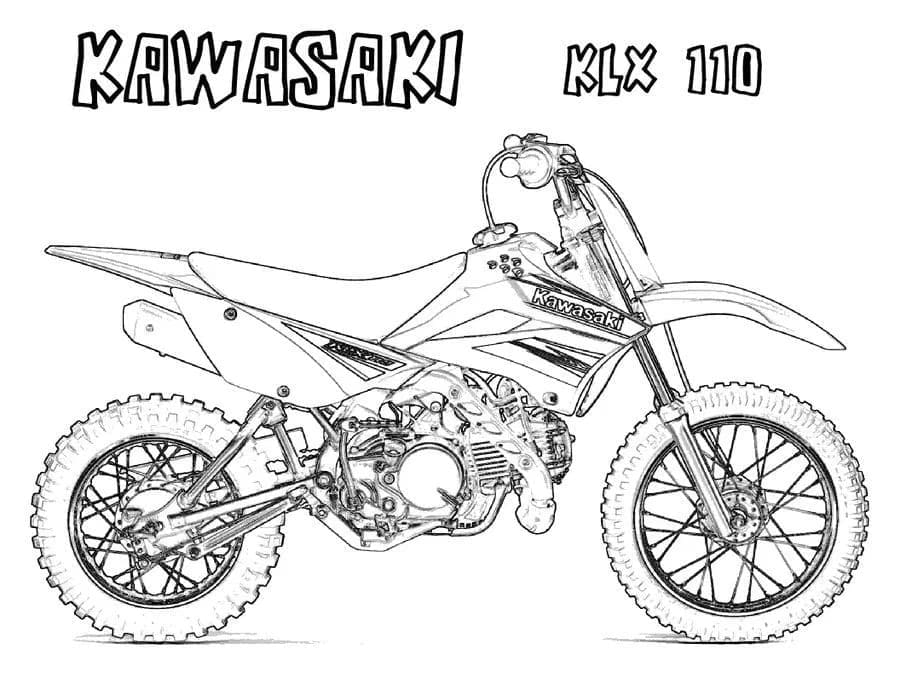 Kolorowanka Motocykle Kawasaki KLX 1100