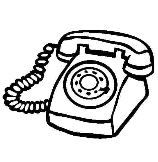 Kolorowanka Stary Telefon Stacjonarny