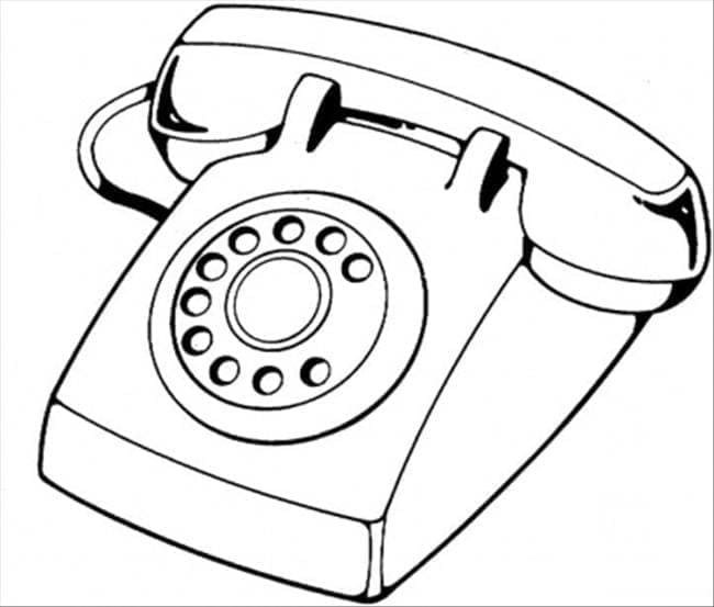 Kolorowanka Stary Telefon