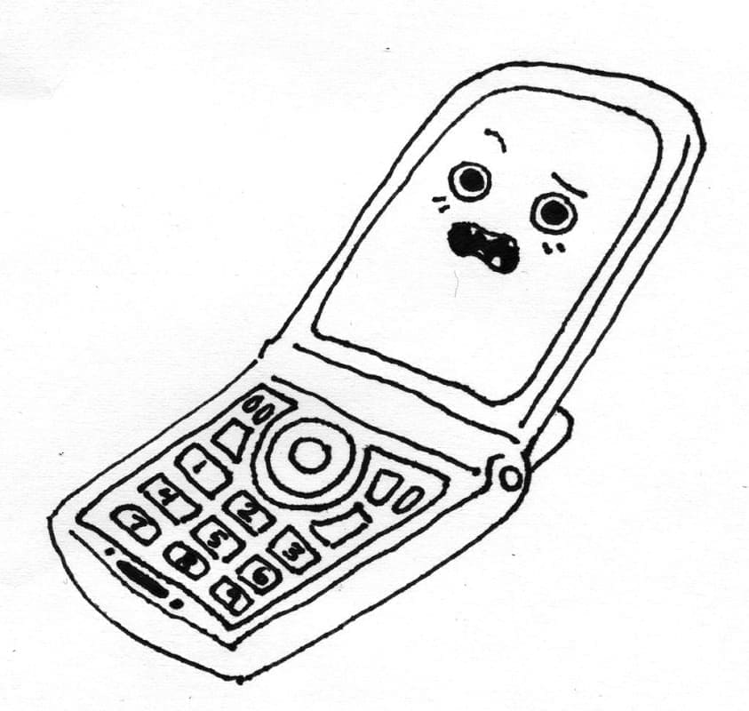 Kolorowanki Telefon z Kreskówek