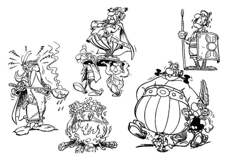 Kolorowanki Asterix i Obelix dla dzieci
