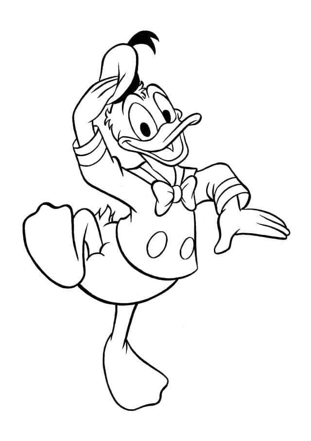 Kolorowanka Kaczor Donald z Disneya