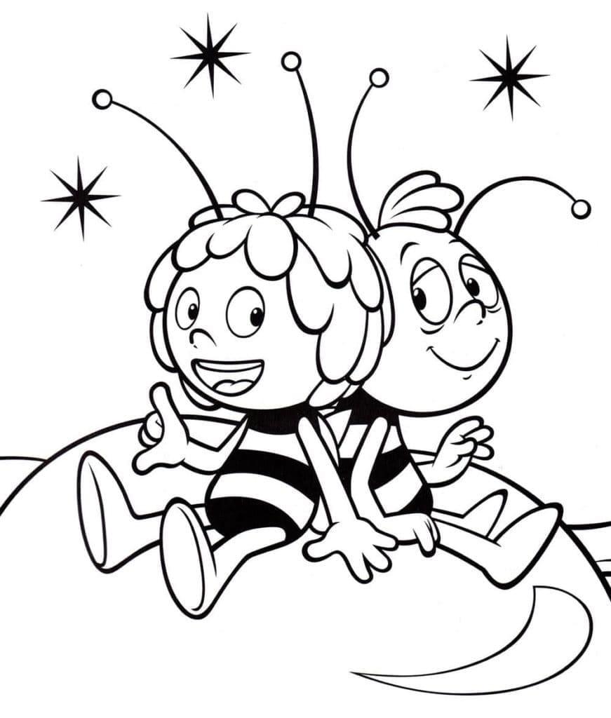 Kolorowanka Pszczółka Maja z Willym