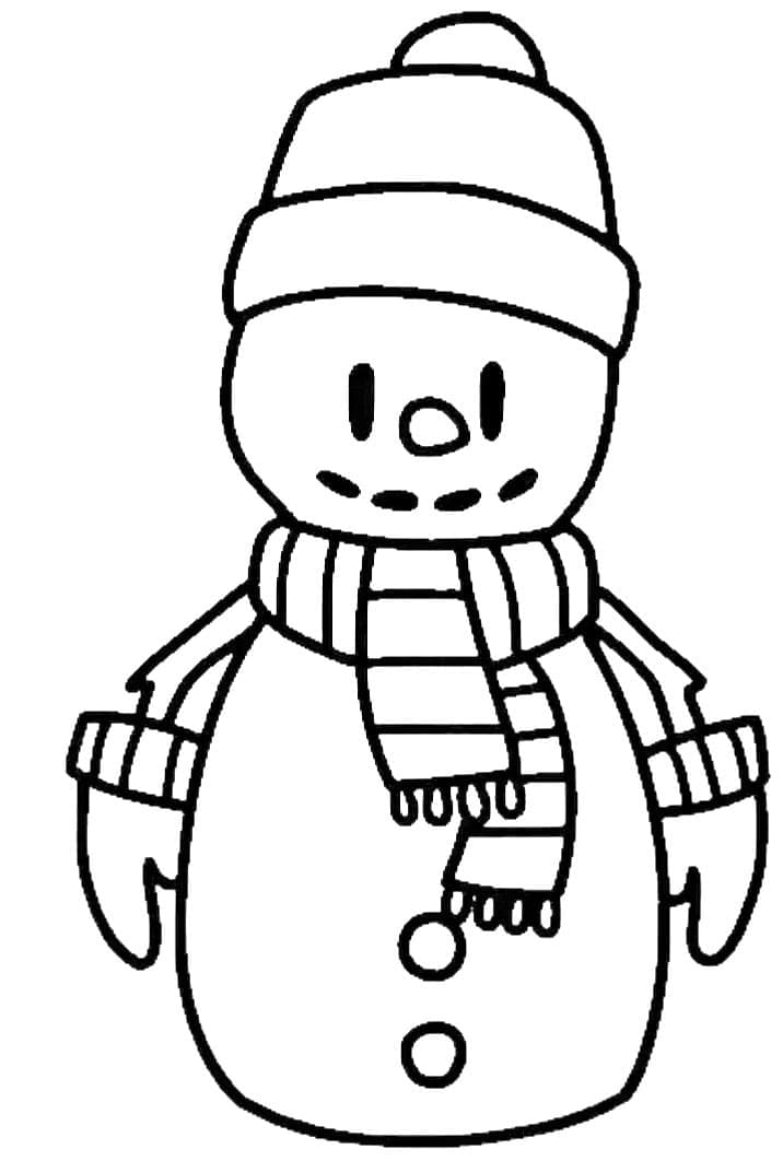 Kolorowanka Stumble Guys Snowman