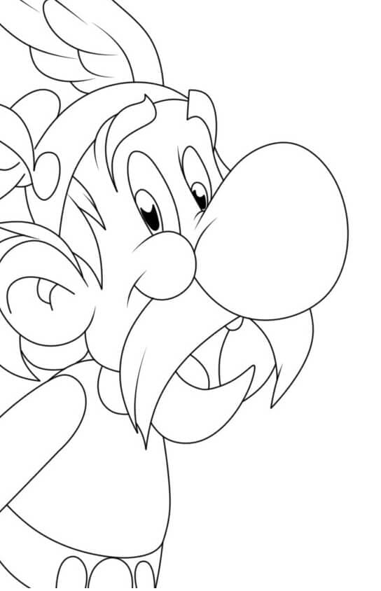 Kolorowanka Twarz postaci z Asterix i Obelix