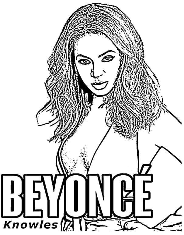 Kolorowanka Bezpłatny rysunek Beyonce