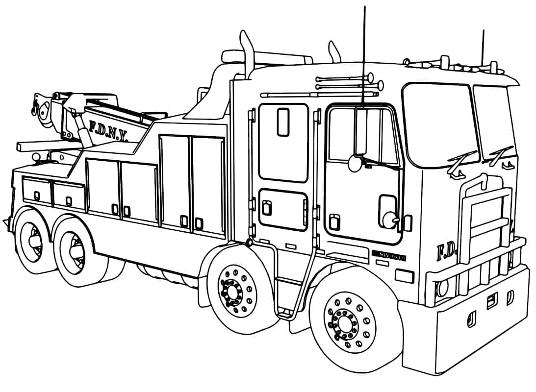 Kolorowanka Fajny wóz strażacki do wydrukowania