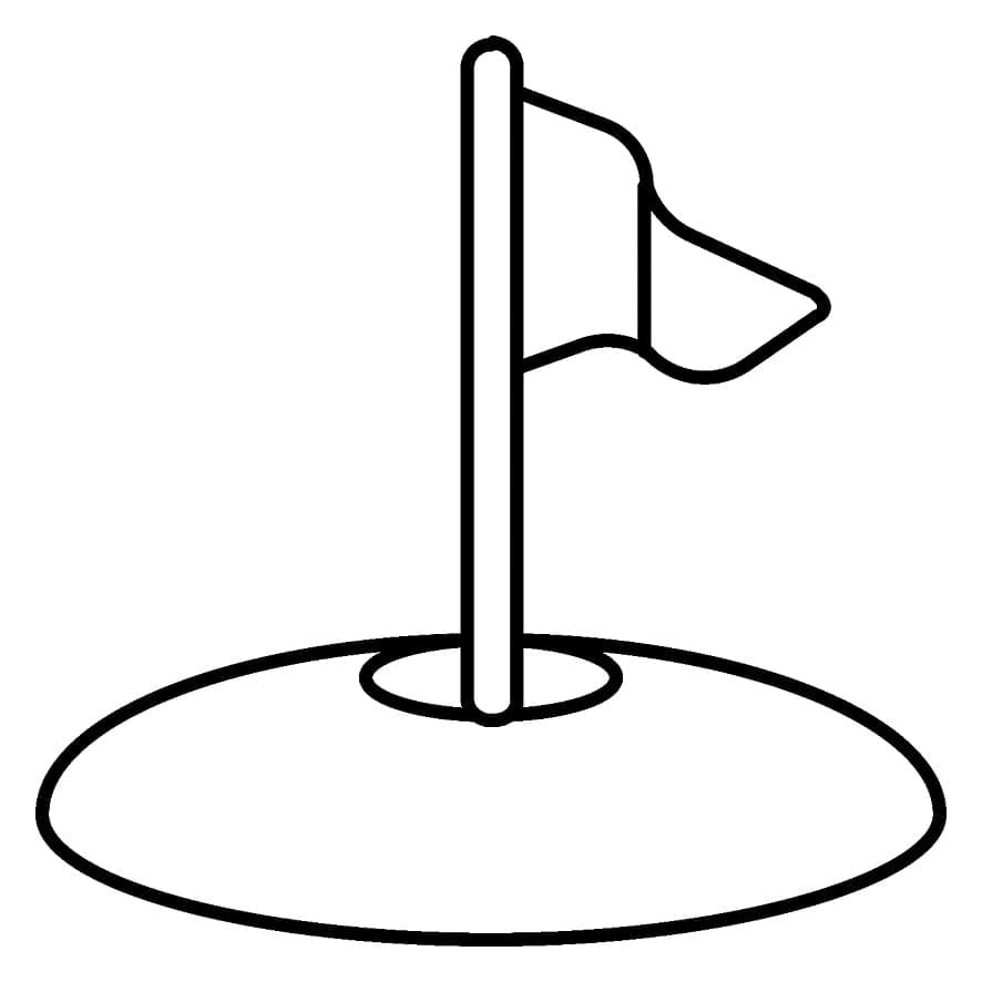 Kolorowanka Flaga golfowa