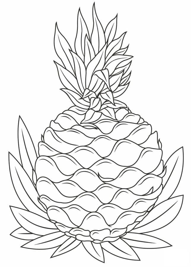 Kolorowanka Hawajski ananas