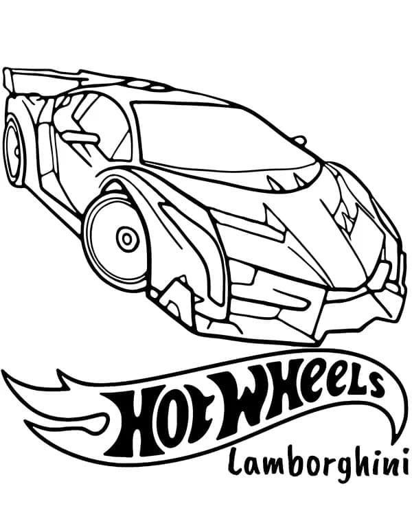 Kolorowanki Hot Wheels Lamborghini
