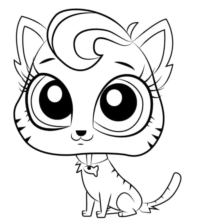 Kolorowanka Littlest Pet Shop Kot