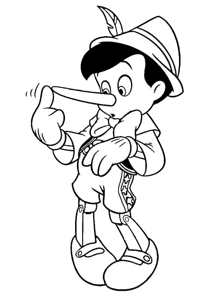 Kolorowanka Pinokio do druku dla dzieci