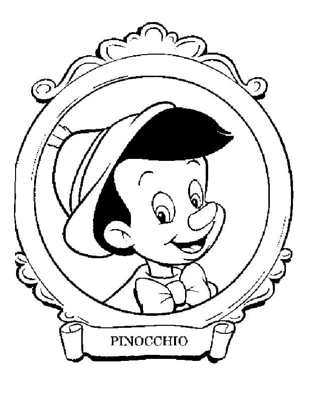 Kolorowanka Pinokio z lustrem